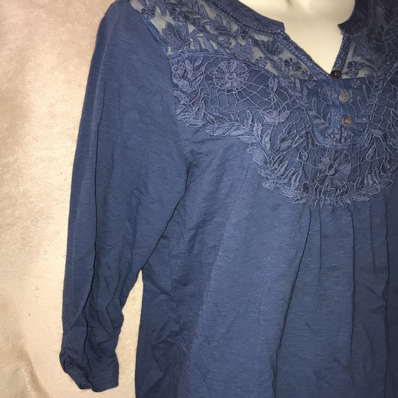 Style & Co. Petite PL blue top 💕 - Picture 3 of 5